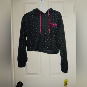 Black Hoodie with Pink Accents